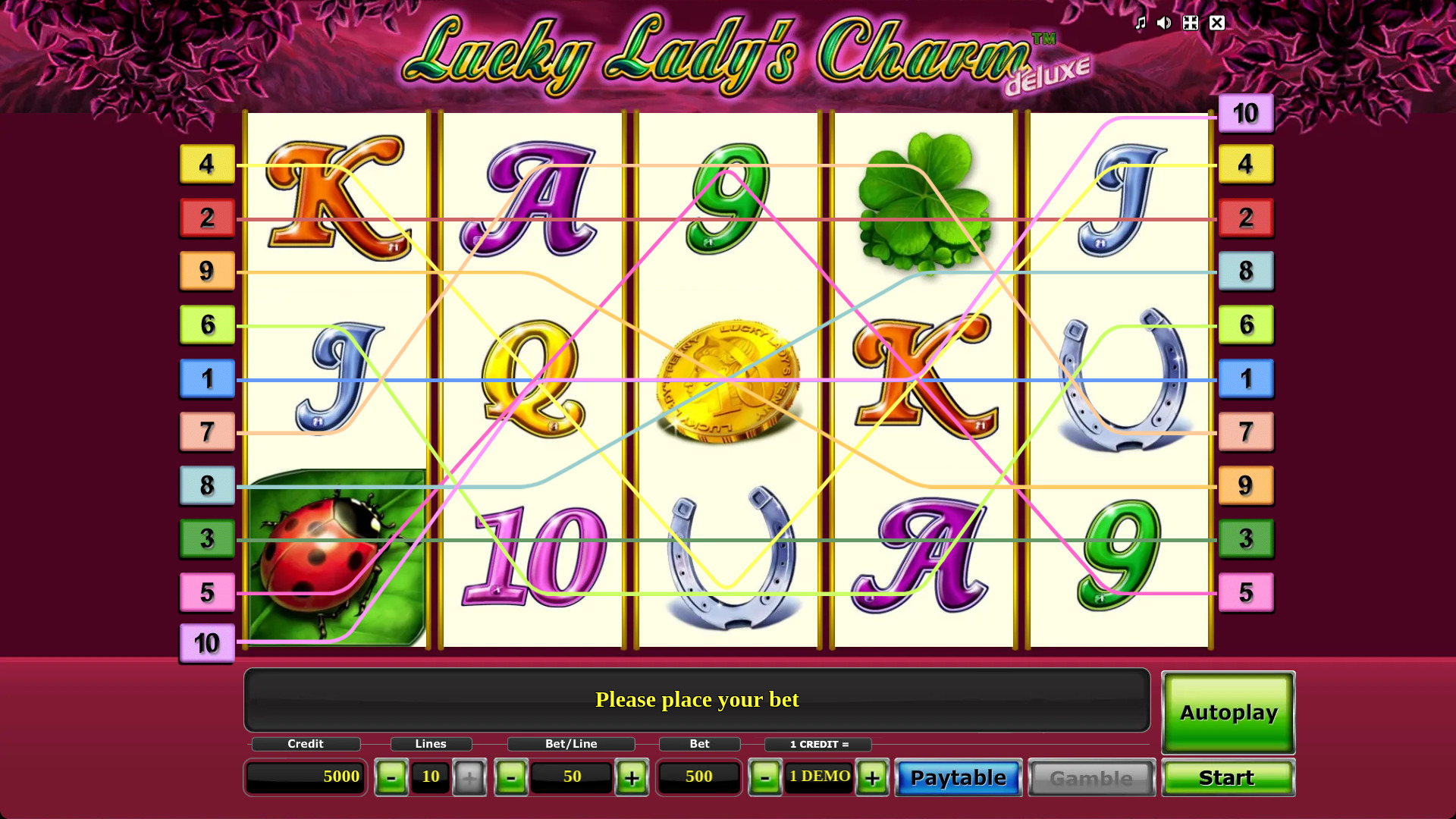 Lucky Ladys Charm Deluxe Bonus Spins